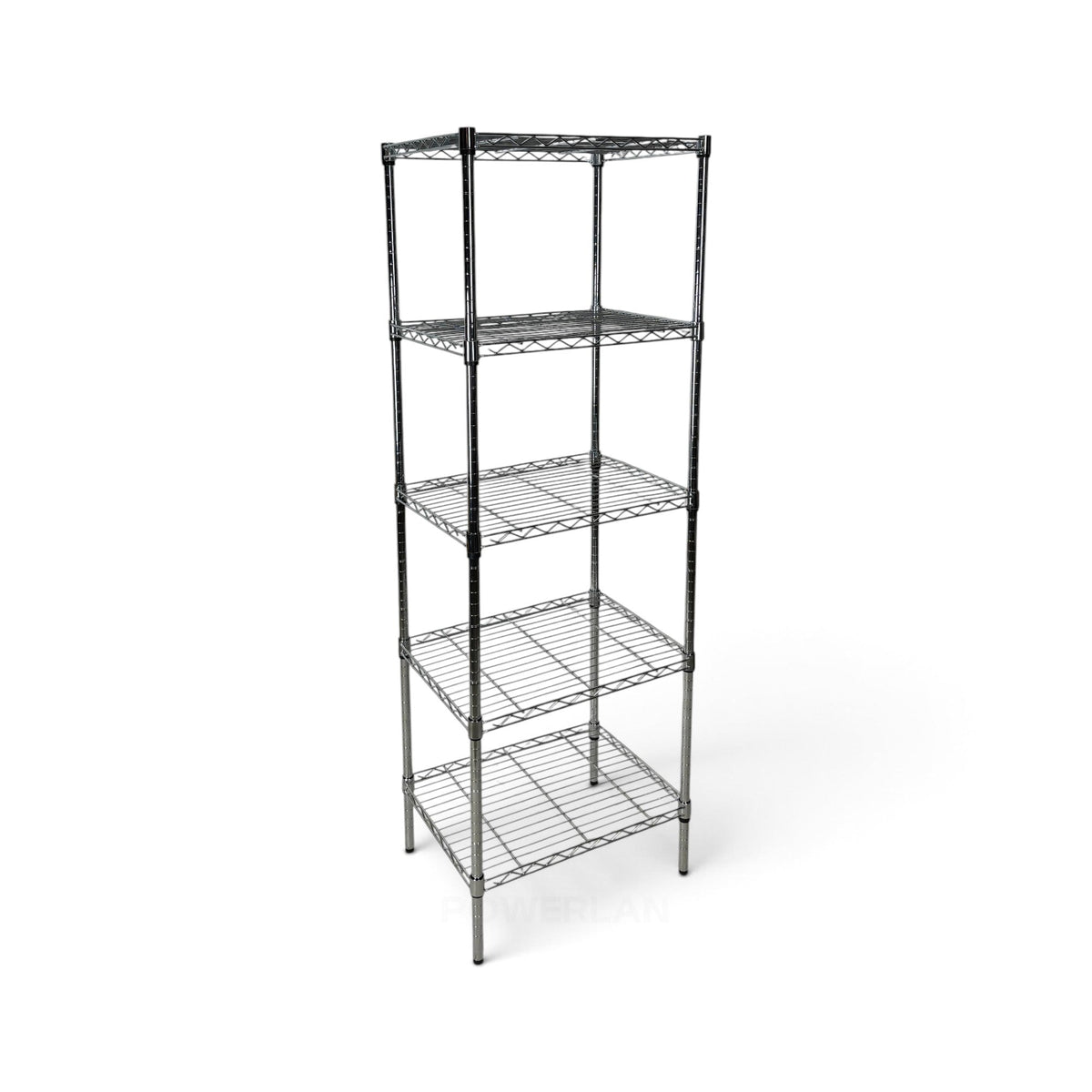 Metallika Scaffale Modulare in Acciaio Cromato 60 × 45 × H 182 cm, 5 Ripiani