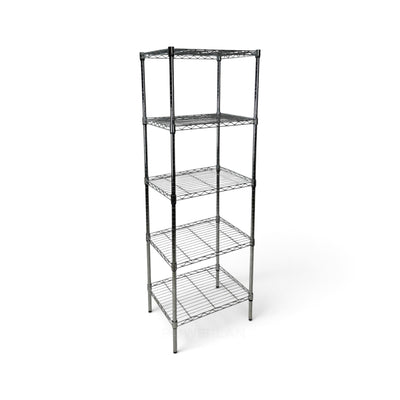 Metallika Scaffale Modulare in Acciaio Cromato 60 × 45 × H 182 cm, 5 Ripiani