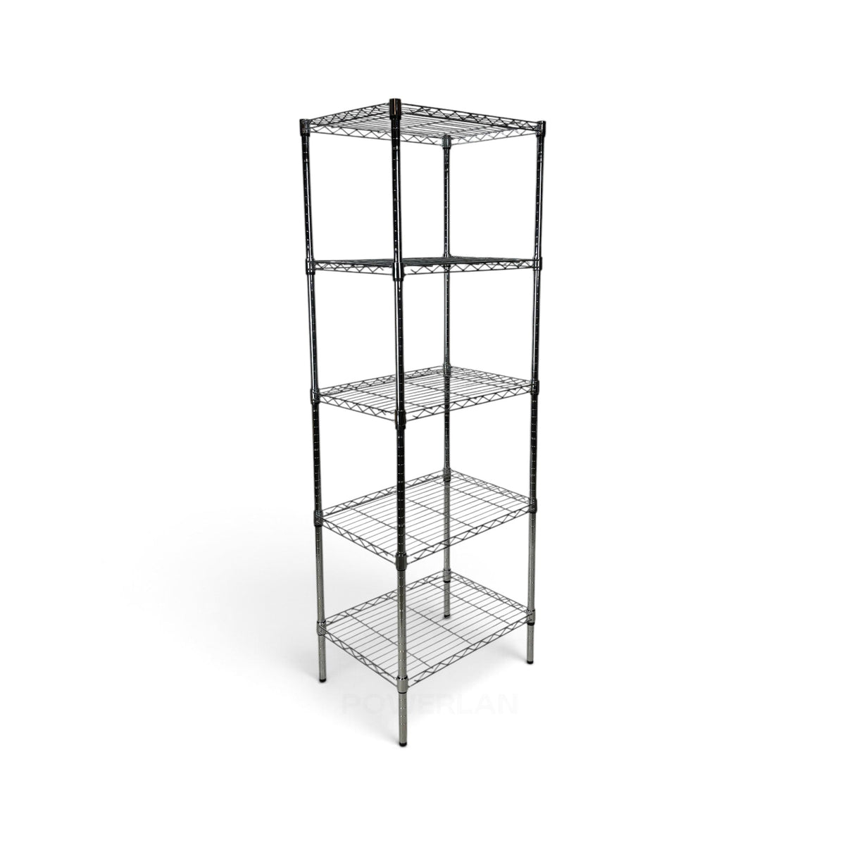 Metallika Scaffale Modulare in Acciaio Cromato 60 × 45 × H 182 cm, 5 Ripiani