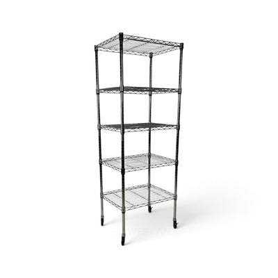 Metallika Scaffale Modulare in Acciaio Cromato 60 × 45 × H 152 cm, 5 Ripiani
