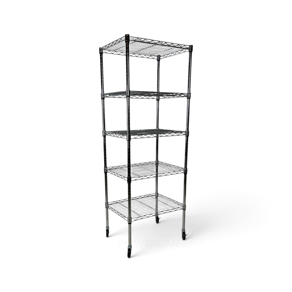 Metallika Scaffale Modulare in Acciaio Cromato 60 × 35 × H 152 cm, 5 Ripiani