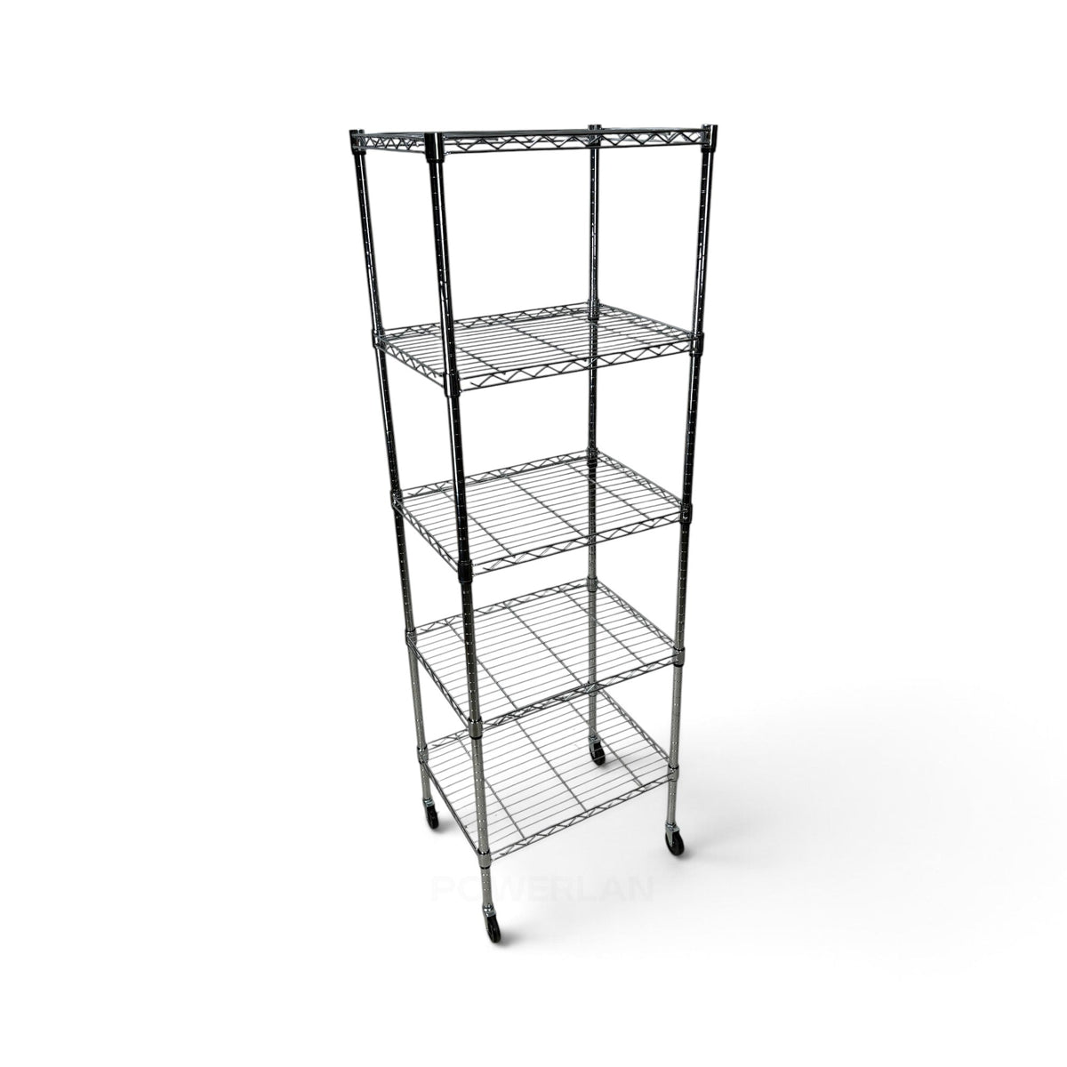 Metallika Scaffale Modulare in Acciaio Cromato 60 × 35 × H 182 cm, 5 Ripiani