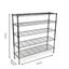 Metallika Scaffale Modulare in Acciaio Cromato 122 × 35 × H 122 cm, 5 Ripiani