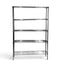 Metallika Scaffale Modulare in Acciaio Cromato 122 × 45 × H 152 cm, 5 Ripiani