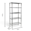Metallika Scaffale Modulare in Acciaio Cromato 75 × 35 × H 152 cm, 5 Ripiani