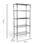 Metallika Scaffale Modulare in Acciaio Cromato 90 × 35 × H 152 cm, 5 Ripiani