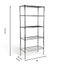 Metallika Scaffale Modulare in Acciaio Cromato 90 × 35 × H 222 cm, 5 Ripiani