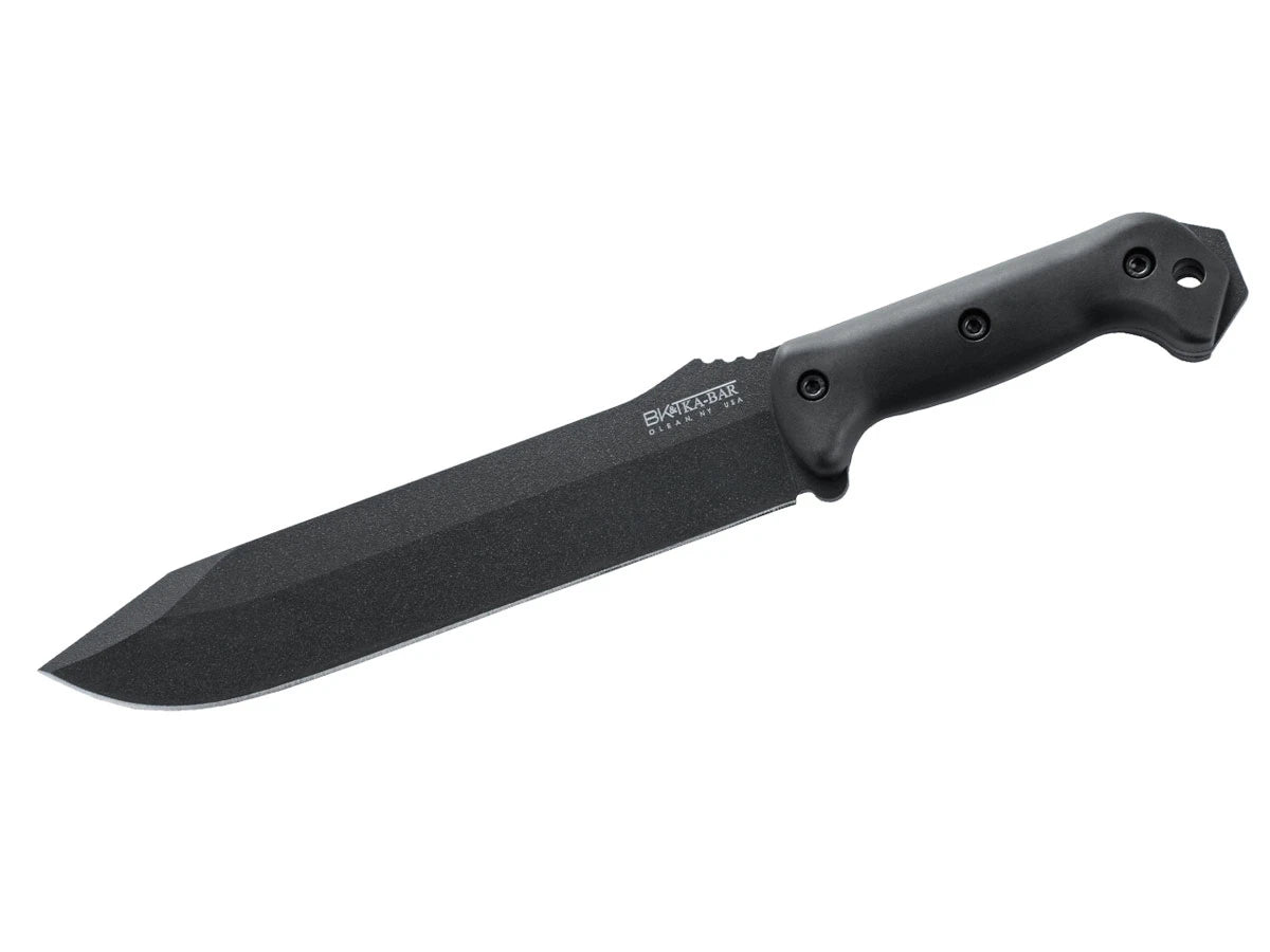 Ka-Bar Becker Combat Bowie BK9 lama clip point 1095 Cro-Van oltre 22 cm nera manico Ultramid fodero Heavy-Duty MOLLE - vista principale