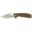 Honey Badger Clip Point Small FRN tan HB4076, lama 8Cr13MoV falso filo Bowie