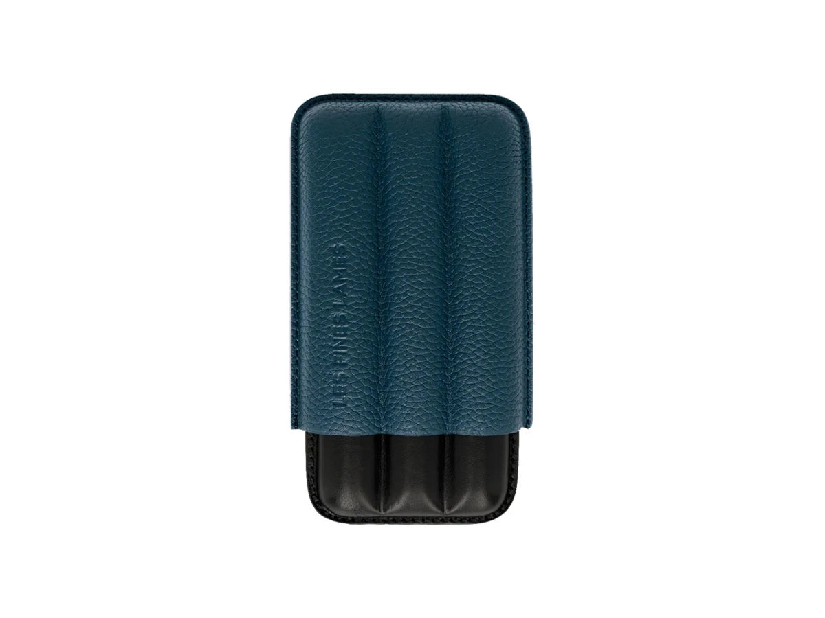 Les Fines Lames CIGAR CASE TRIO BLUE PEBBLE