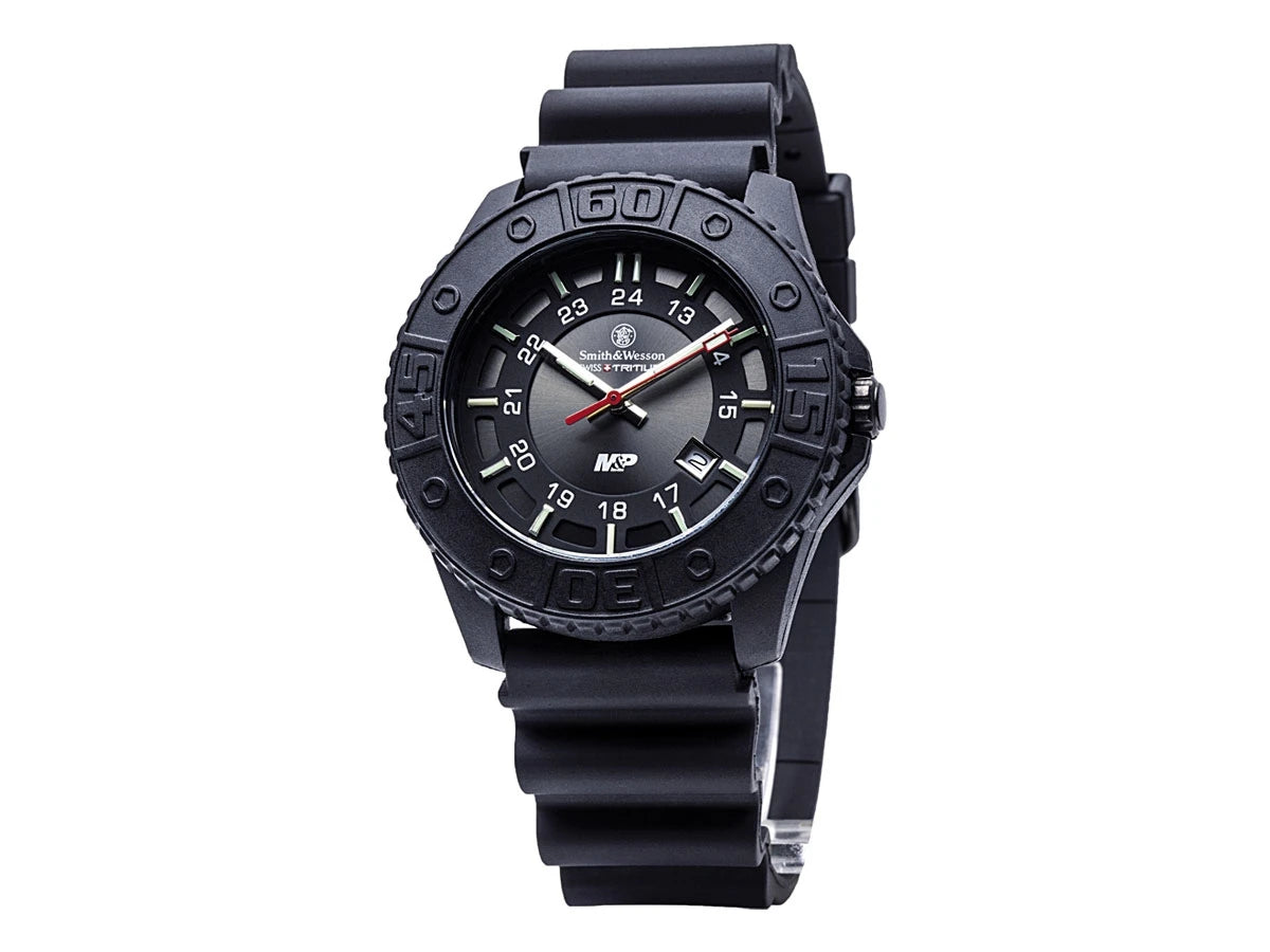 Smith & Wesson Watch Tritium Mil-Pol nero – dettaglio indici tritio