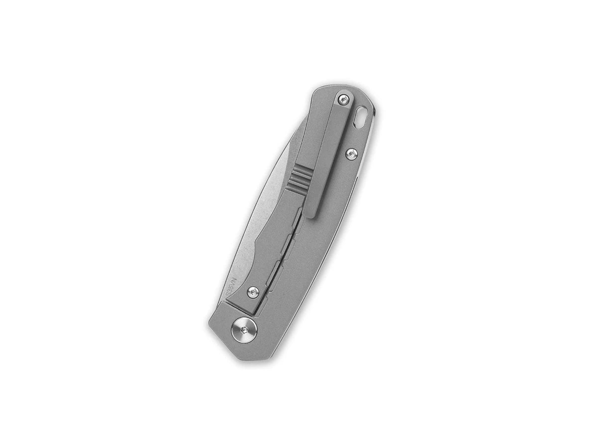 Vista manico titanio QSP Puffin STW D1 frame lock ceramic