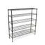 Metallika Scaffale Modulare in Acciaio Cromato 122 × 35 × H 122 cm, 5 Ripiani