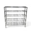 Metallika Scaffale Modulare in Acciaio Cromato 122 × 35 × H 122 cm, 5 Ripiani