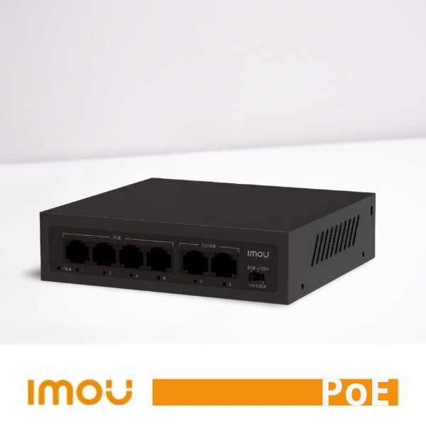 Imou Switch PoE Unmanaged SF106P 4 Porte 10/100 Mbps con 2 Uplink45W