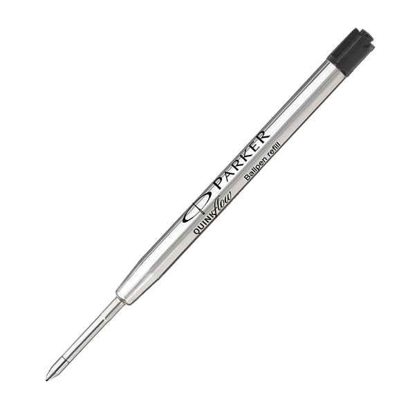 Refill sfera QuinkFlow - punta media - metallo - nero  - Parker