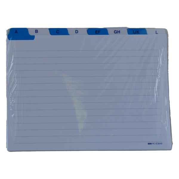 Schede - rubrica A/Z - 15x21 cm (orizzontale) - bianco - Edipro