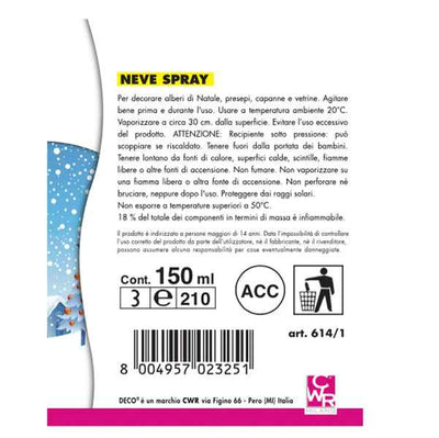 Bombola spray - 150ml - neve - DECO