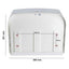 Dispenser asciugamani in rotolo/fogli - 30x19,5x25,1 cm - plastica - bianco/azzurro trasparente - Mar Plast
