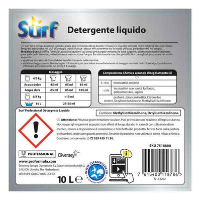 Detersivo liquido lavatrice - 10 L - Surf