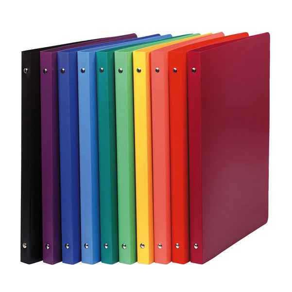 Raccoglitore OpaK - A4 - 4 anelli tondi 15 mm - PP opaco - dorso 2,5 cm - colori assortiti - Exacompta