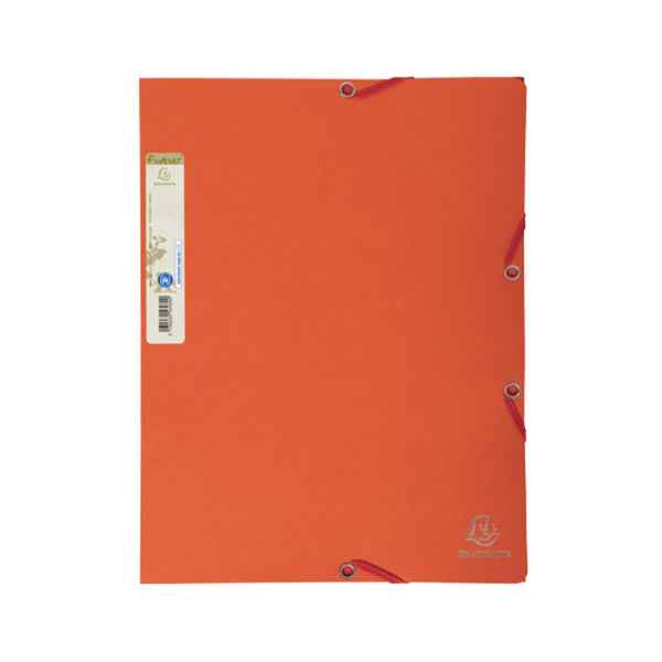 Cartellina con elastico - cartone riciclato - 3 lembi - 24 x 32 cm - colori assortiti - Exacompta