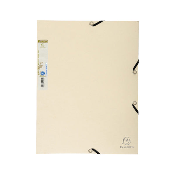 Cartellina con elastico - cartone riciclato - 3 lembi - 24 x 32 cm - colori assortiti - Exacompta
