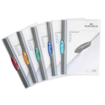Cartellina con clip Swingclip - A4 - PP - trasparente - Durable - conf. 5 pezzi