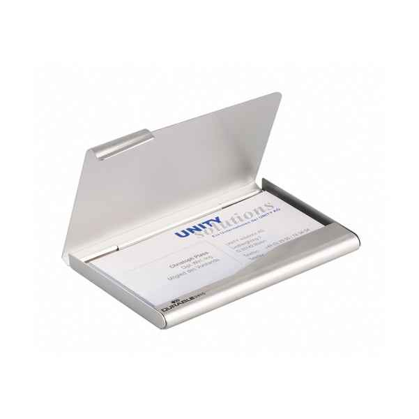 Porta biglietti da visita Business Card Box - 9x5,5 cm - alluminio - Durable