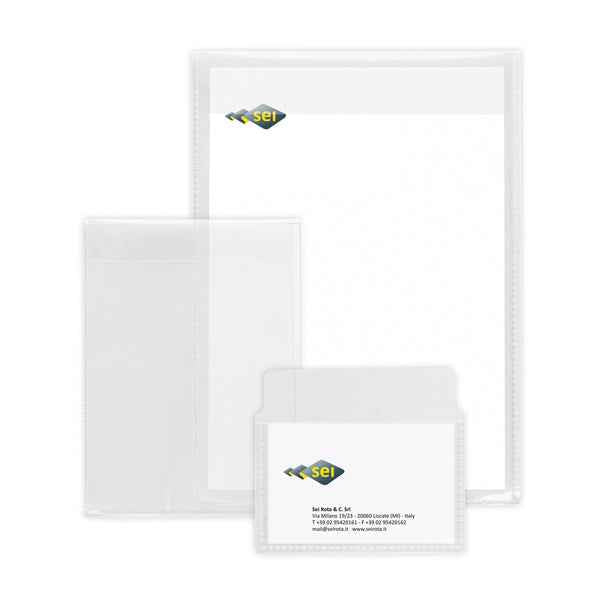 Buste con patella Soft P - PPL - 13 x 18 cm - liscio - trasparente - Sei Rota - conf. 25 pezzi