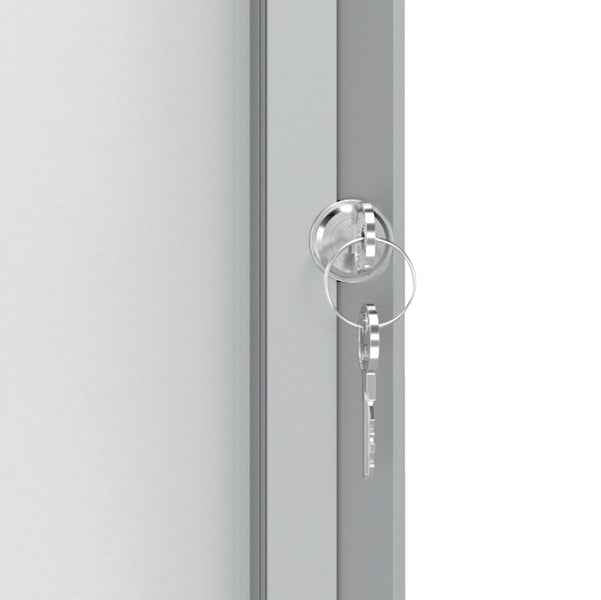 Bacheca per esterni - fondo magnetico bianco - 9 fogli A4 - verticale - Nobo