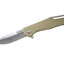 Ka-Bar Jarosz Spear Point Flipper 7509 lama AUS-8A 8,9 cm manico G-10 sabbia titanio totale 21,6 cm 136 gr Frame Lock - vista principale