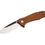 Coltello EDC QSP Raven G-10 D2 manico marrone QS122-A