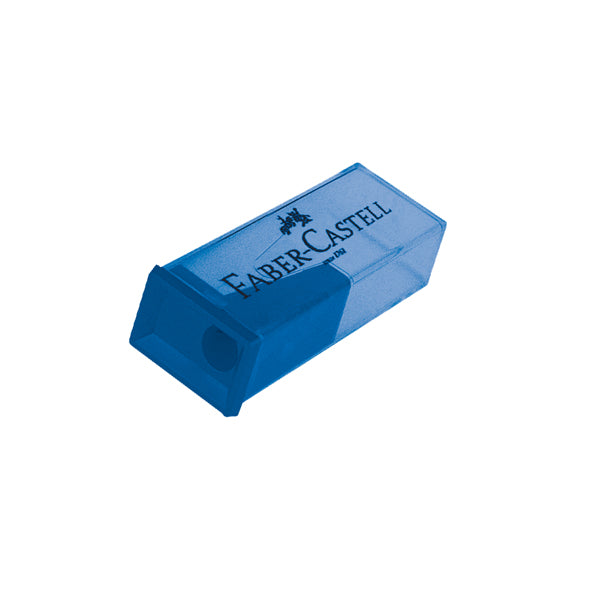 Temperamatite con contenitore - 1 foro - Faber-Castell - conf. 25 pezzi