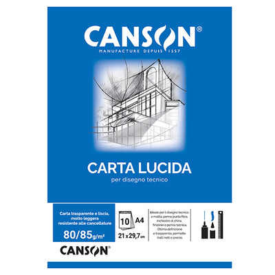 Blocco carta lucida - A4 - 10 fogli - 80gr - uso manuale - Canson