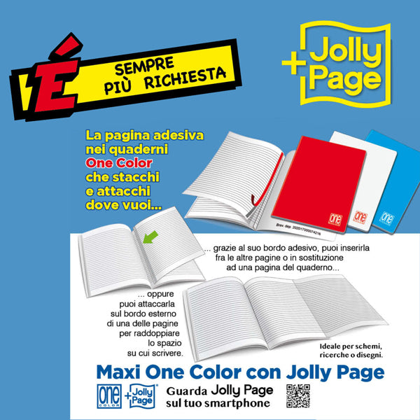 Maxiquaderno One Color - A4 - bianco - 20+1  fogli - 80 gr - Blasetti