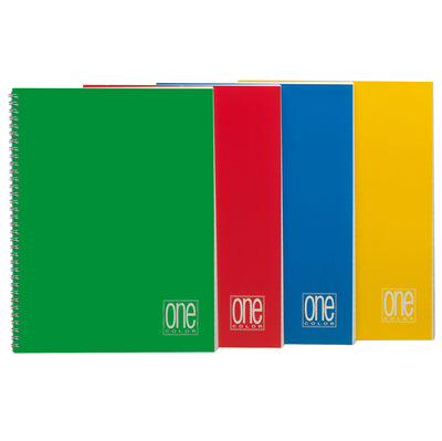 Maxiquaderno One Color - A4 - 4mm - 60 fogli - 80 gr - s/fori - spiralato - Blasetti