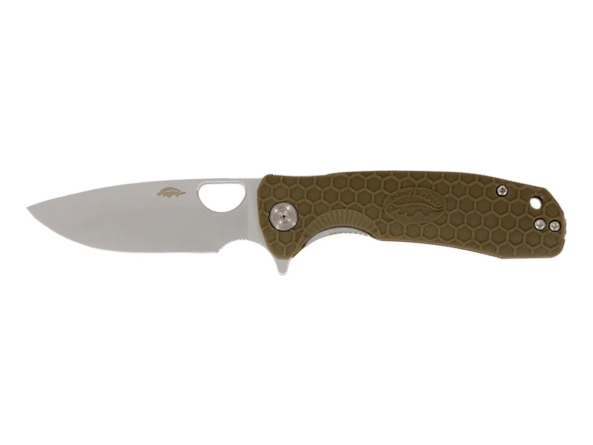 Honey Badger Drop Point Large FRN tan HB1002, lama 8Cr13MoV 9,2 cm flipper