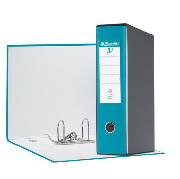 Registratore Eurofile G55 - dorso 8 cm - protocollo 23 x 33 cm - turchese - Esselte