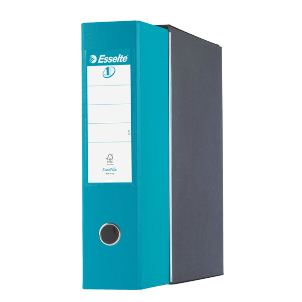 Registratore Eurofile G55 - dorso 8 cm - protocollo 23 x 33 cm - turchese - Esselte