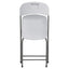 Sedia pieghevole - 43x43x83 cm - polietilene/acciaio verniciato - bianco - Serena Group