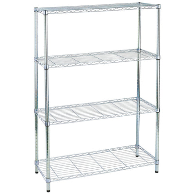 Libreria Archimede Light - 4 ripiani - acciaio cromato - 36 x 90 x 137 cm - Serena Group