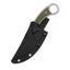 Dettaglio lama 10Cr15MoV QSP Viper G-10 verde OD 120 g fodero Kydex