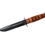 Ka-Bar USMC Short 1261 Combo lama clip point 1095 Cro-Van nera manico pelle fodero cuoio versione compatta - vista principale