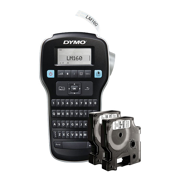 Bundle Dymo - LM160 - 2 nastri D1 nero/bianco 12mm