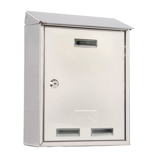 Cassetta postale Elios Steel - 35 x 45 x 15 cm - acciaio inox - Metalplus