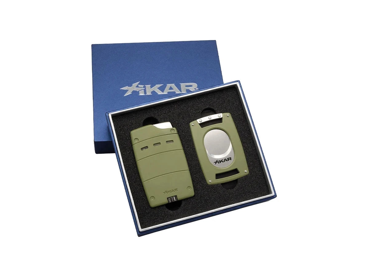 Xikar SET ACCENDINO / TAGLIASIGARI ULTRA-MAG SET (907OD) Olive Drab