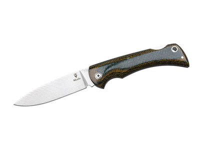 Muela FOLDING MICARTA GREEN DAMASCUS BX-9G.DX