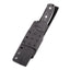 Fodero Kydex coltello fisso QSP Bison Micarta nero verticale