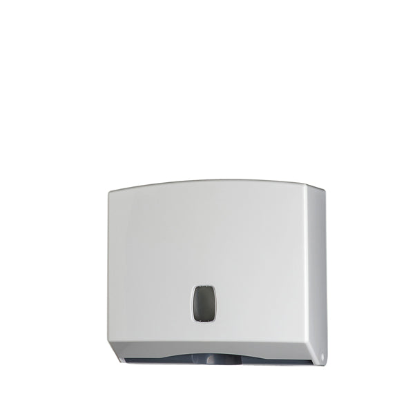 Dispenser asciugamani piegati C/Z/M Basica - 25x9,2x22 cm - bianco/grigio - Medial